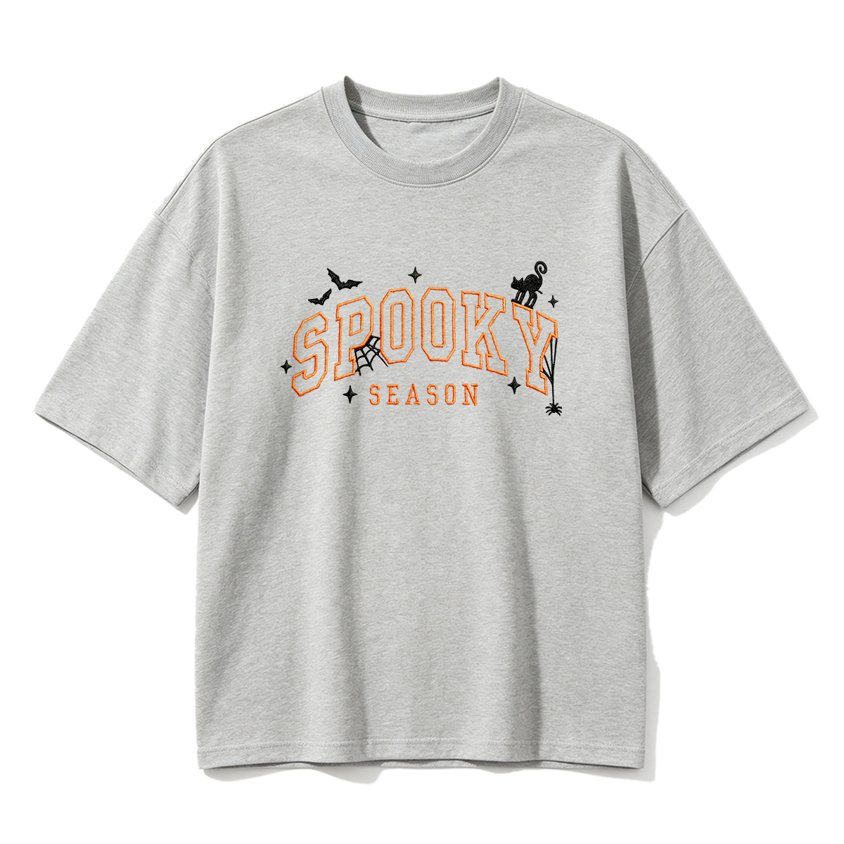 Spooky season embroidered Halloween T-shirt