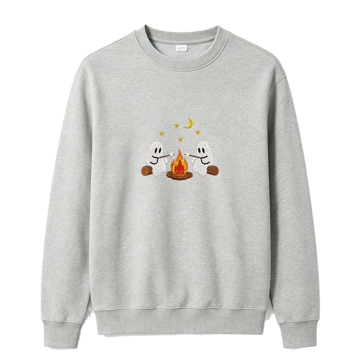 Camping Ghosts Embroidered Halloween Sweatshirt