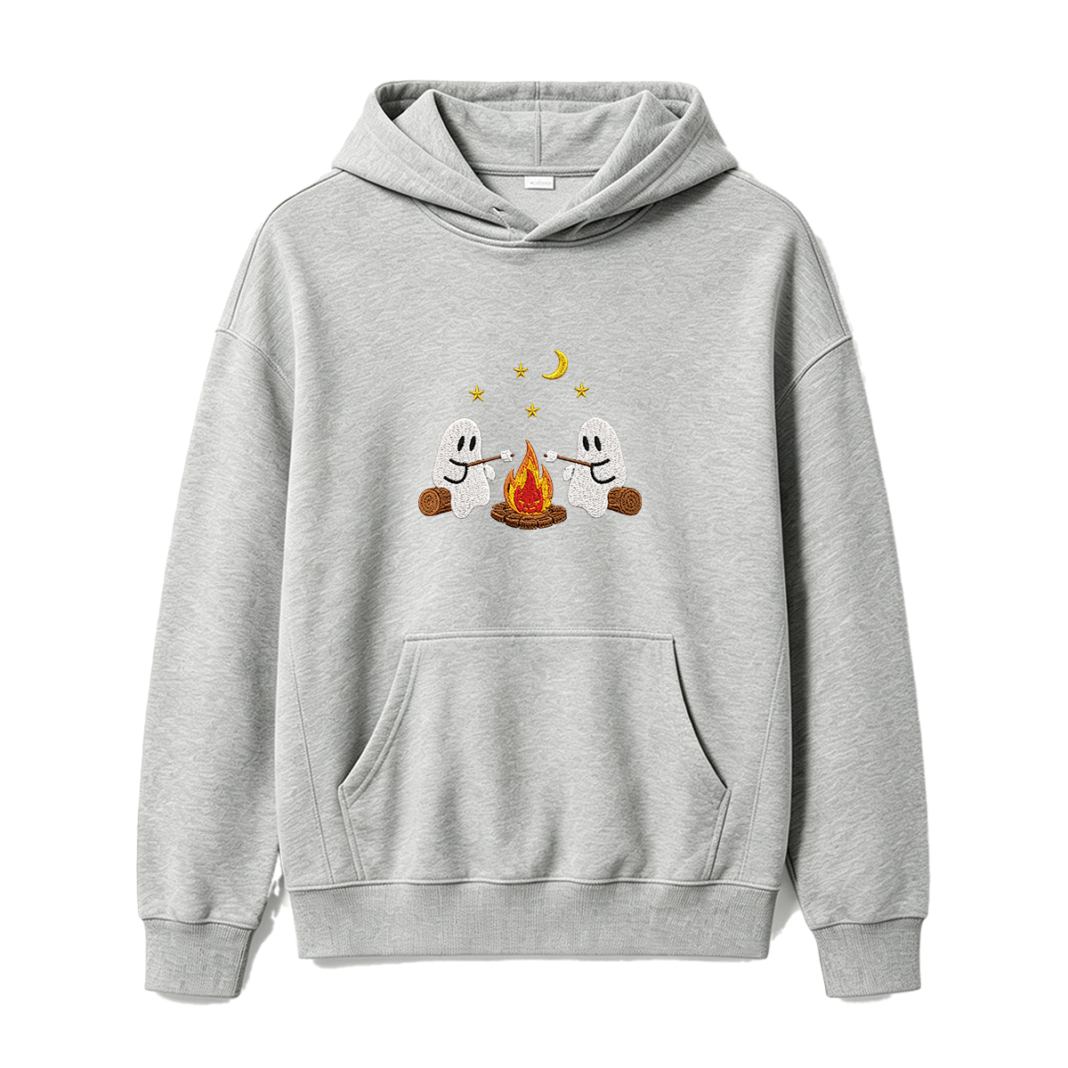Camping Ghosts Embroidered Halloween Hoodie