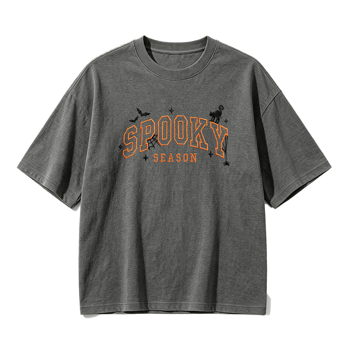 Spooky season embroidered Halloween T-shirt