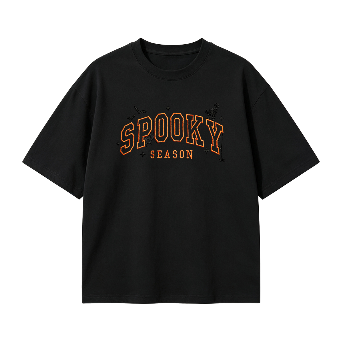 Spooky season embroidered Halloween T-shirt