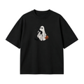 Ghost With Cats Embroidered Halloween T-shirt
