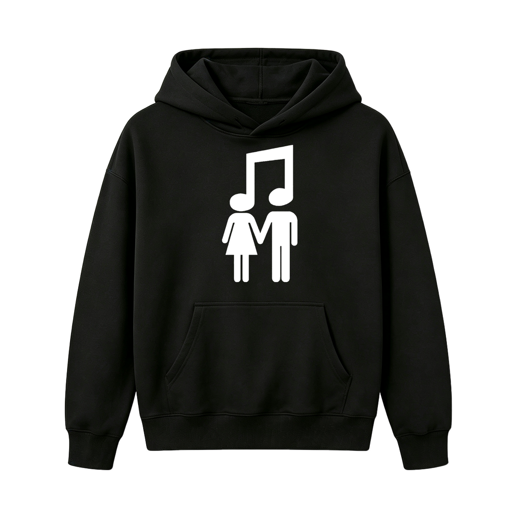 Music Note Couple Oversized T-shirt