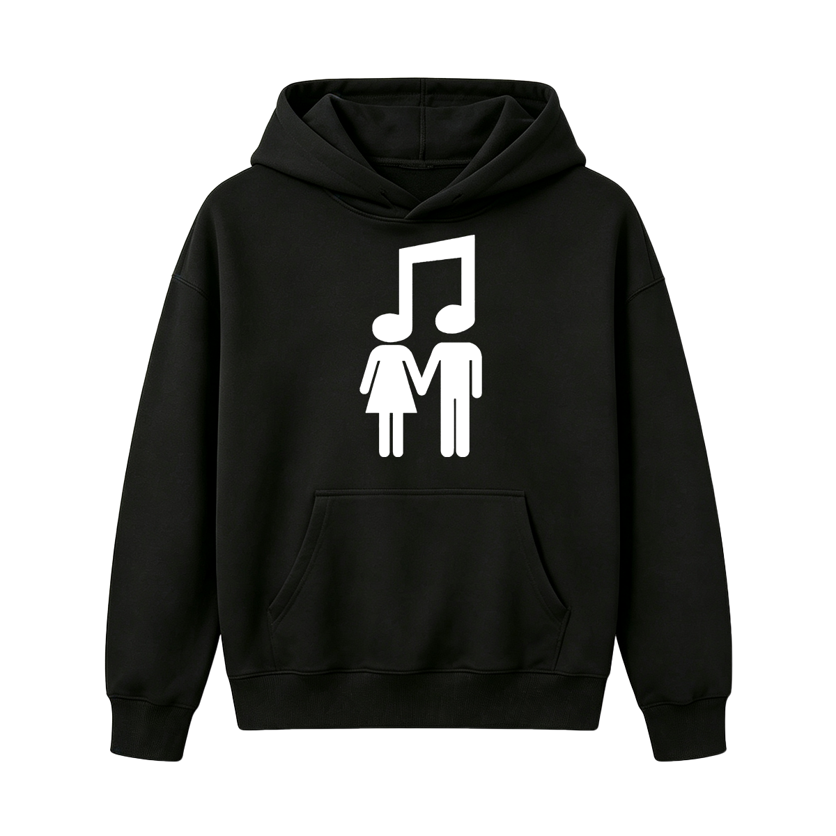 Music Note Couple Oversized T-shirt