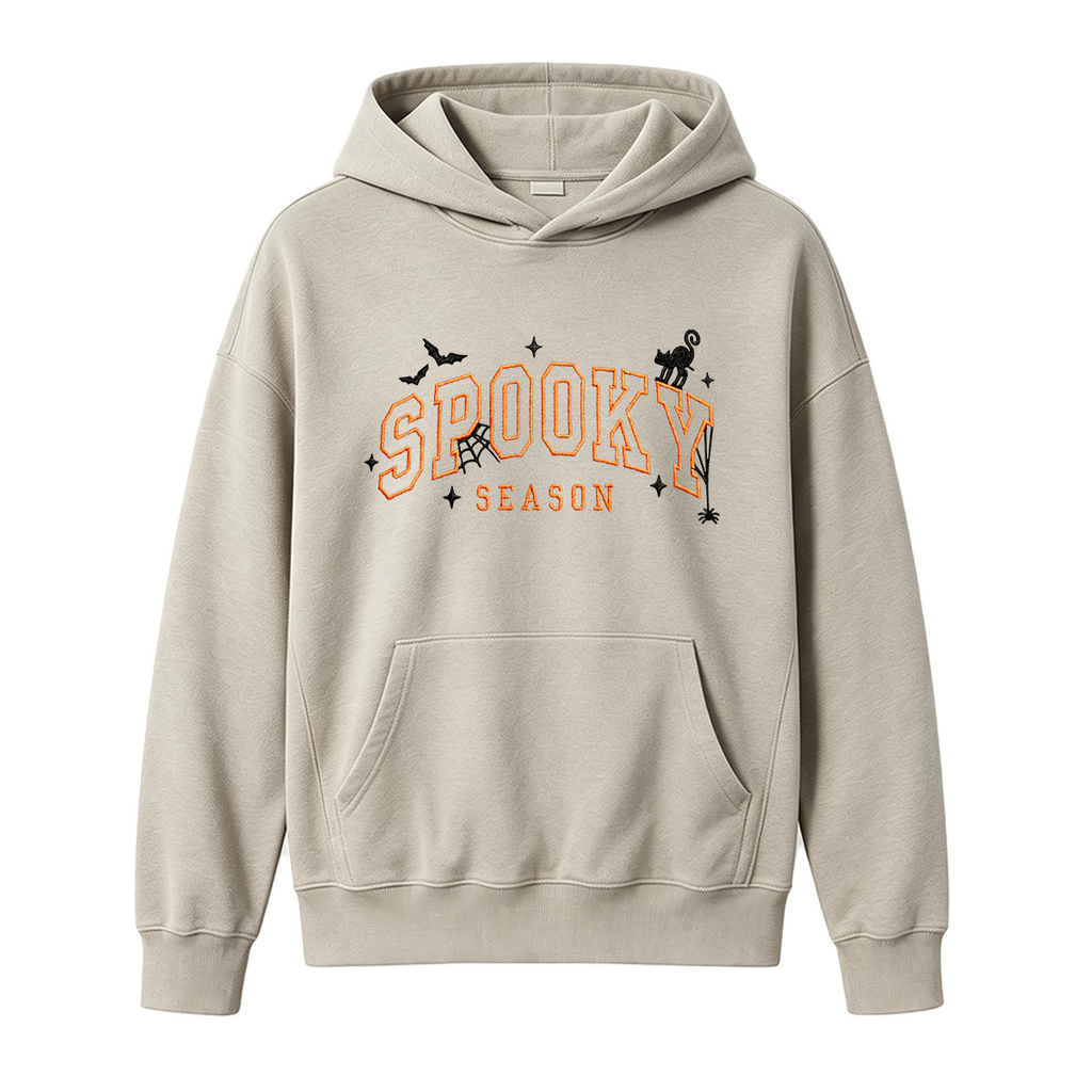 Spooky season embroidered Halloween Hoodie
