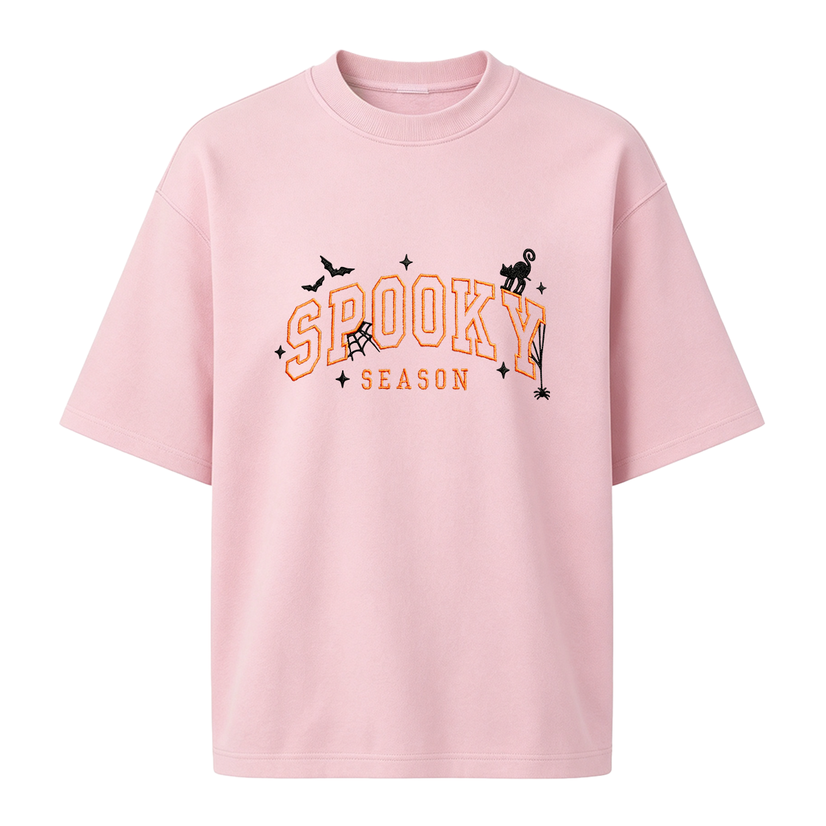 Spooky season embroidered Halloween T-shirt