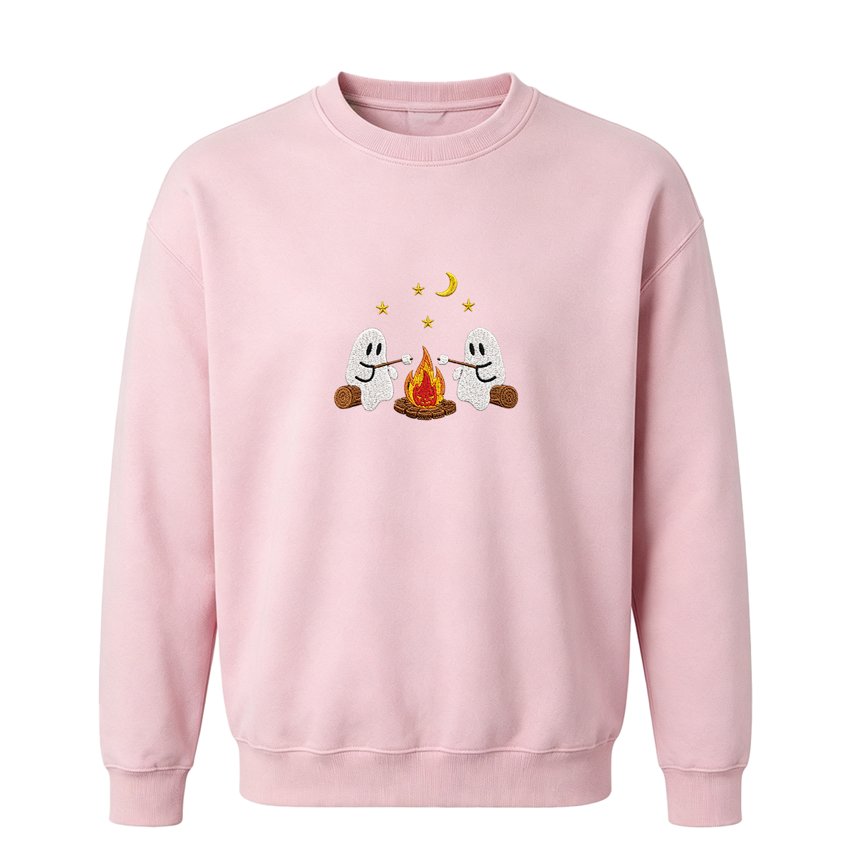 Camping Ghosts Embroidered Halloween Sweatshirt