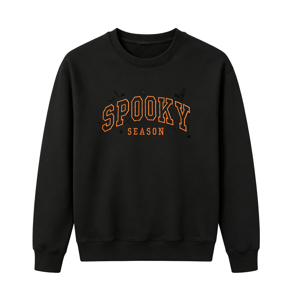 Spooky season embroidered Halloween Sweatshirt