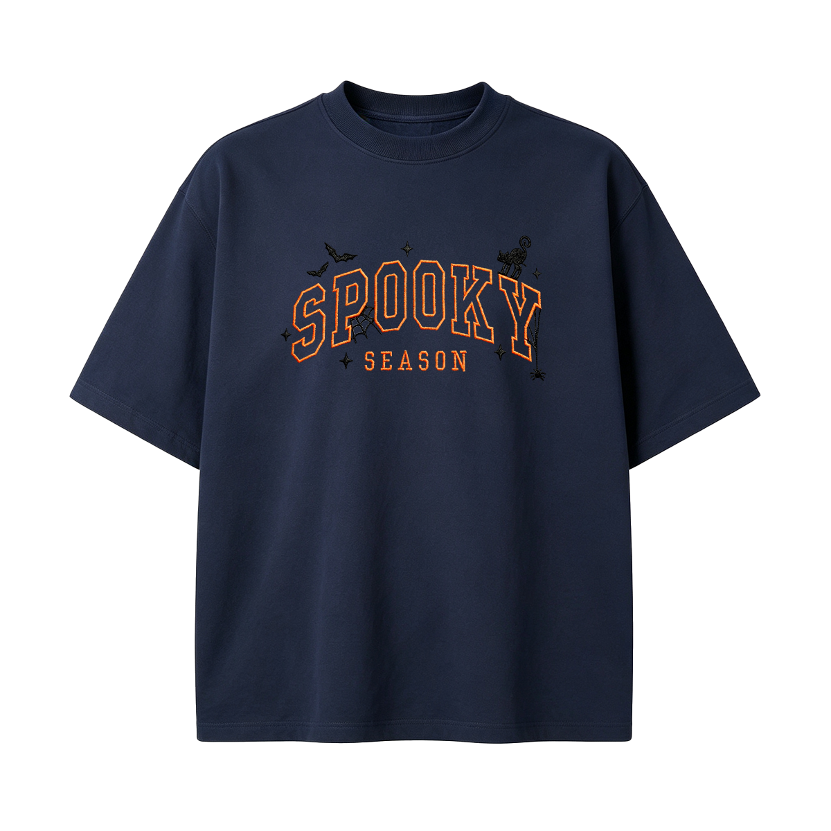 Spooky season embroidered Halloween T-shirt