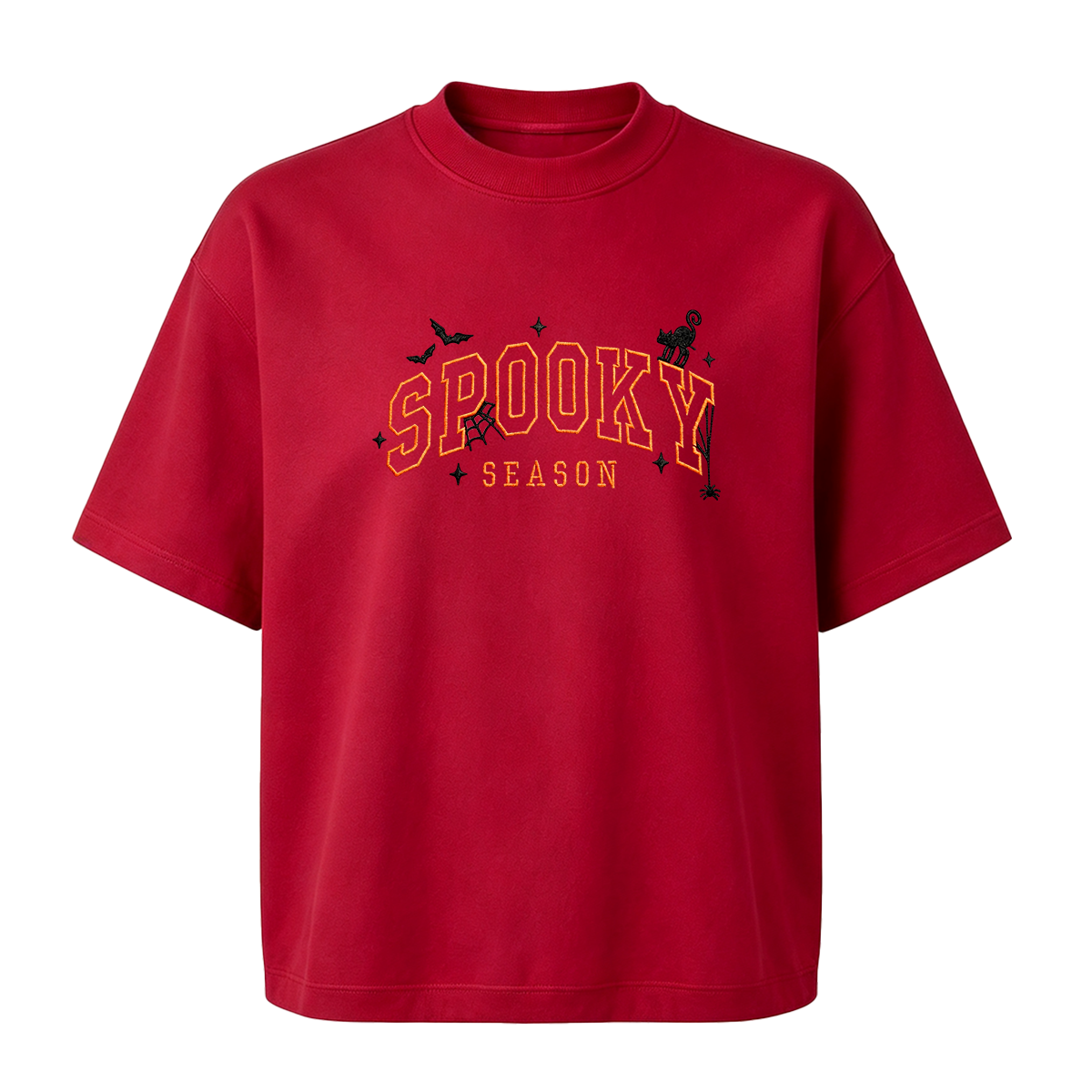 Spooky season embroidered Halloween T-shirt