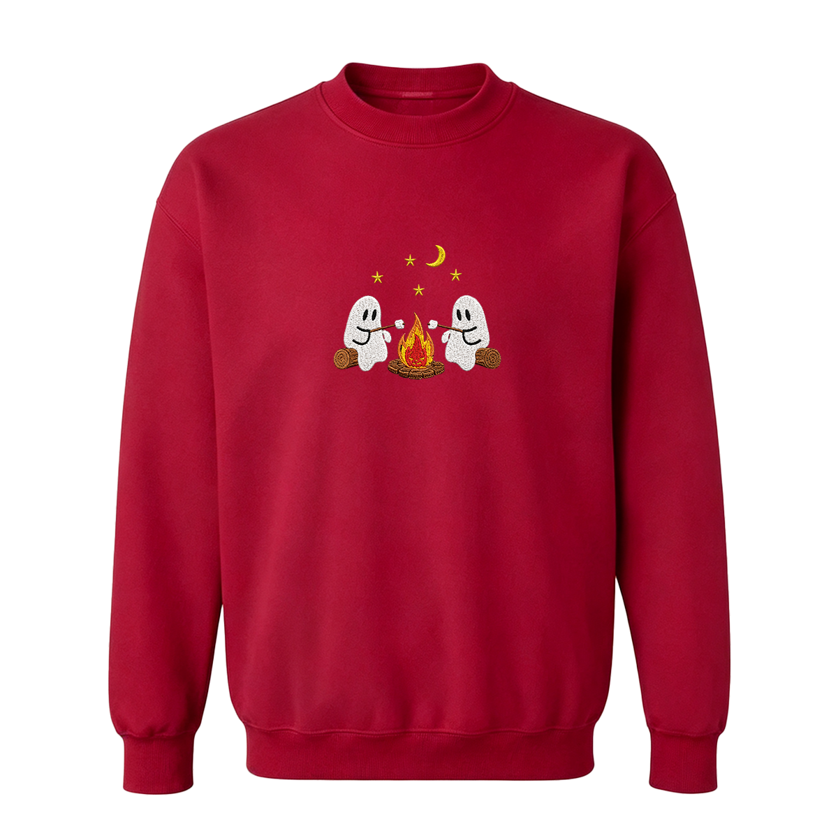 Camping Ghosts Embroidered Halloween Sweatshirt