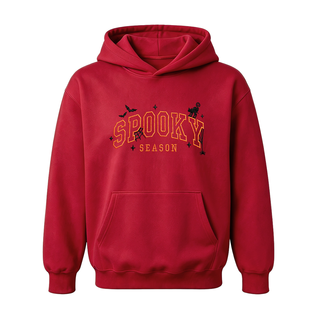 Spooky season embroidered Halloween Hoodie