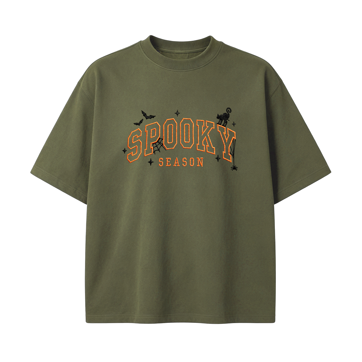 Spooky season embroidered Halloween T-shirt