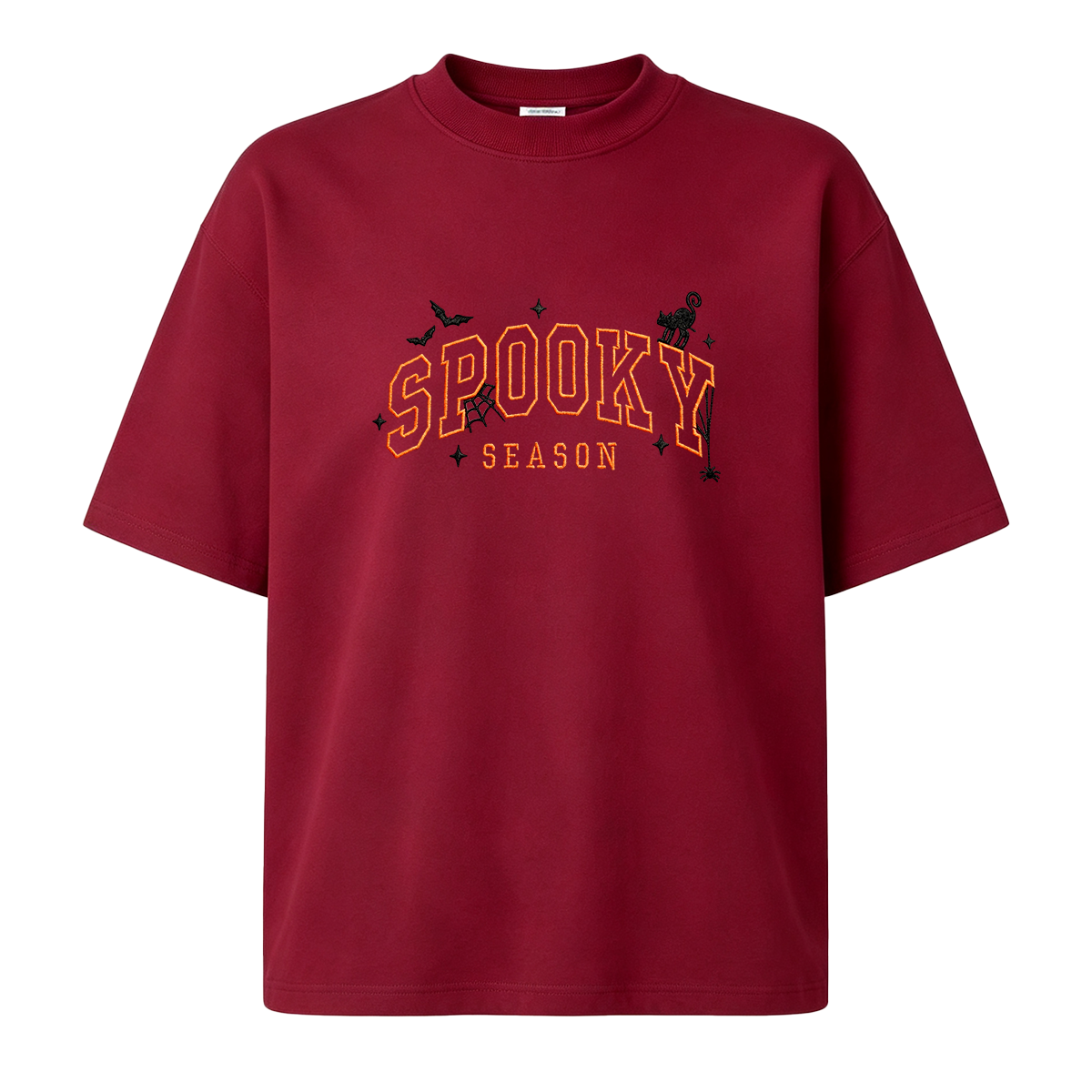 Spooky season embroidered Halloween T-shirt