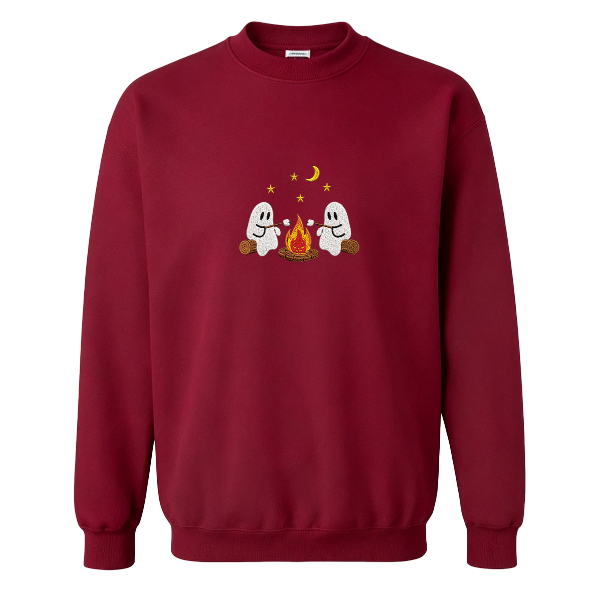 Camping Ghosts Embroidered Halloween Sweatshirt