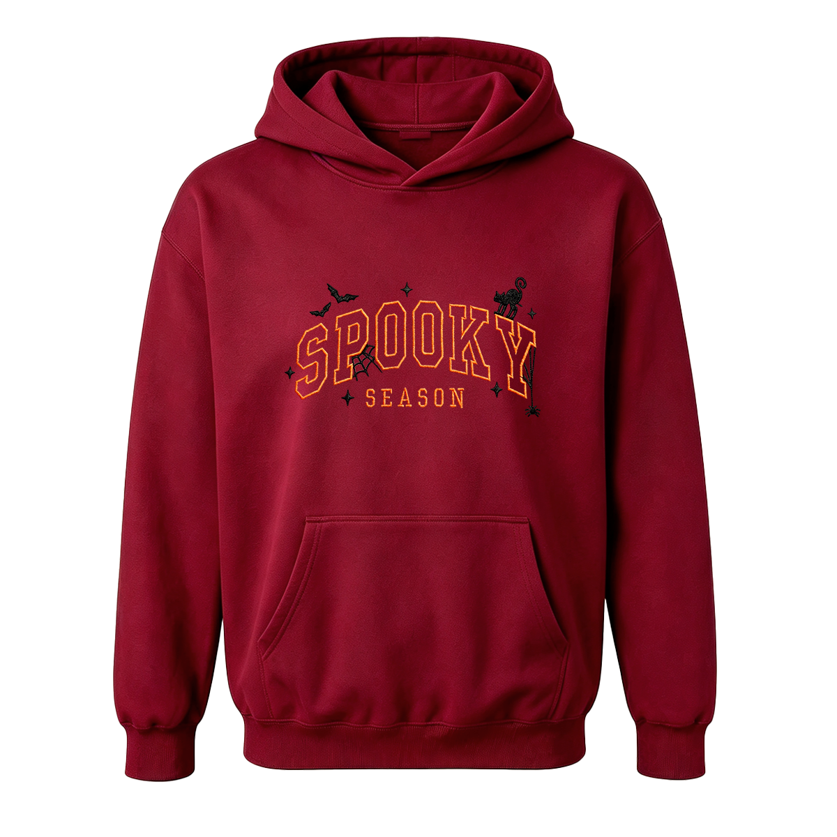Spooky season embroidered Halloween Hoodie