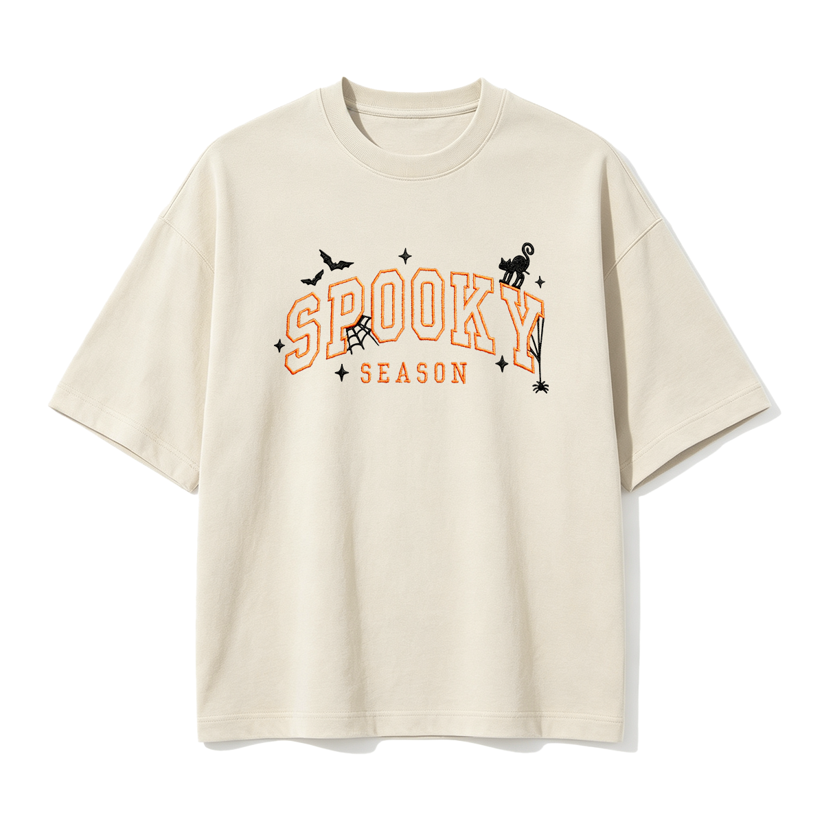Spooky season embroidered Halloween T-shirt