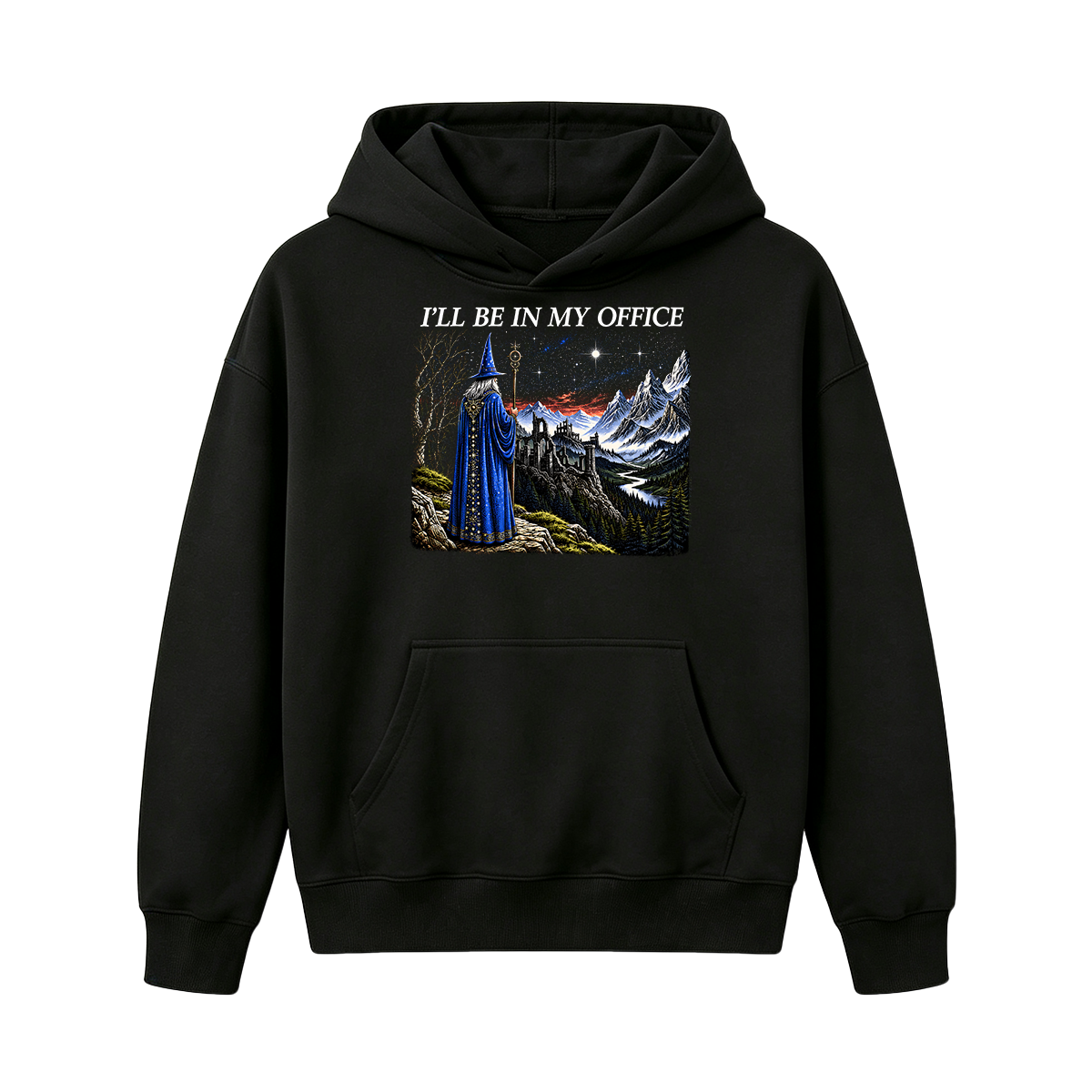 I'll Be In My Office Funny Wizard Fantasy Magic Oversized T-shirt