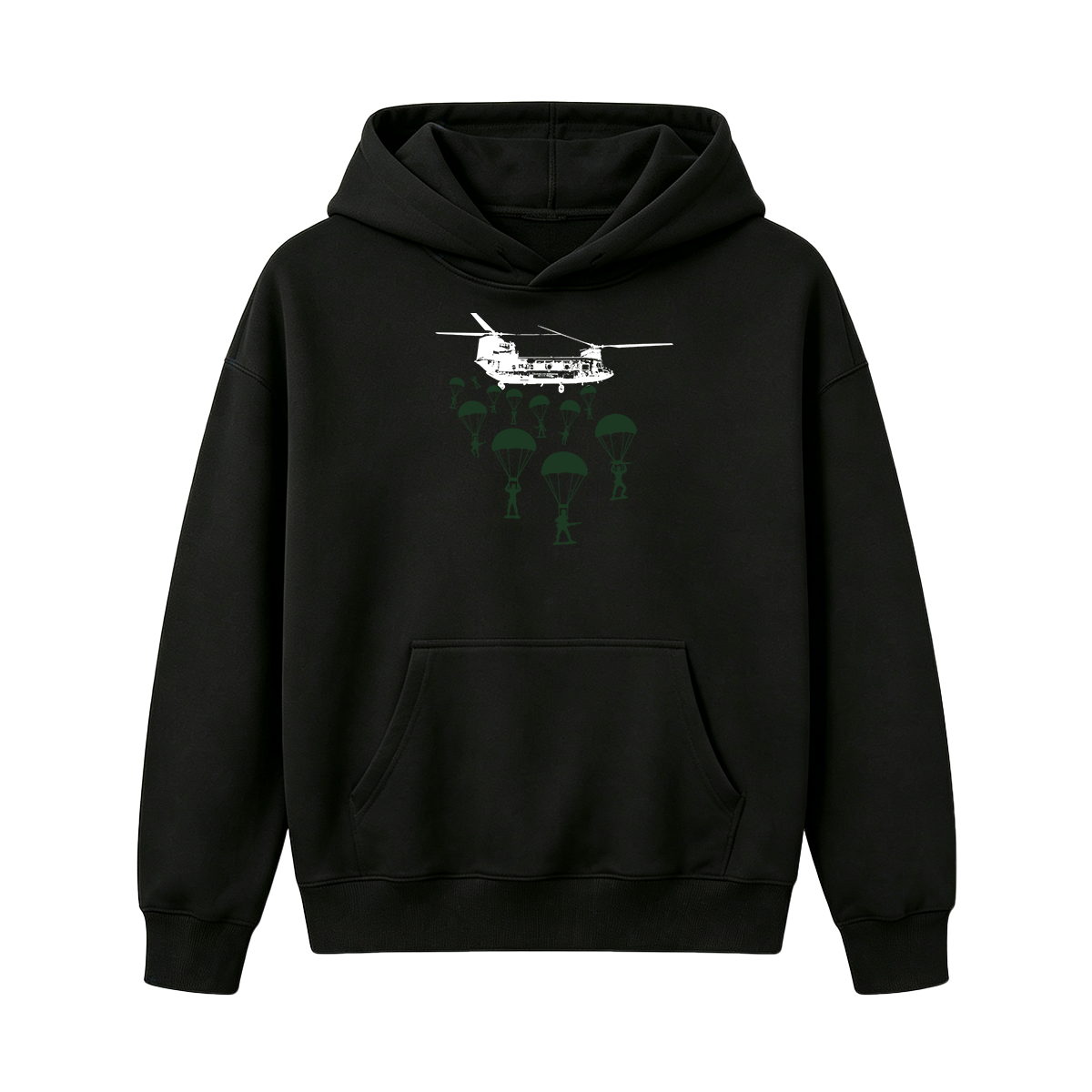 Paratroopers With Chinook Helicopter Oversized T-shirt