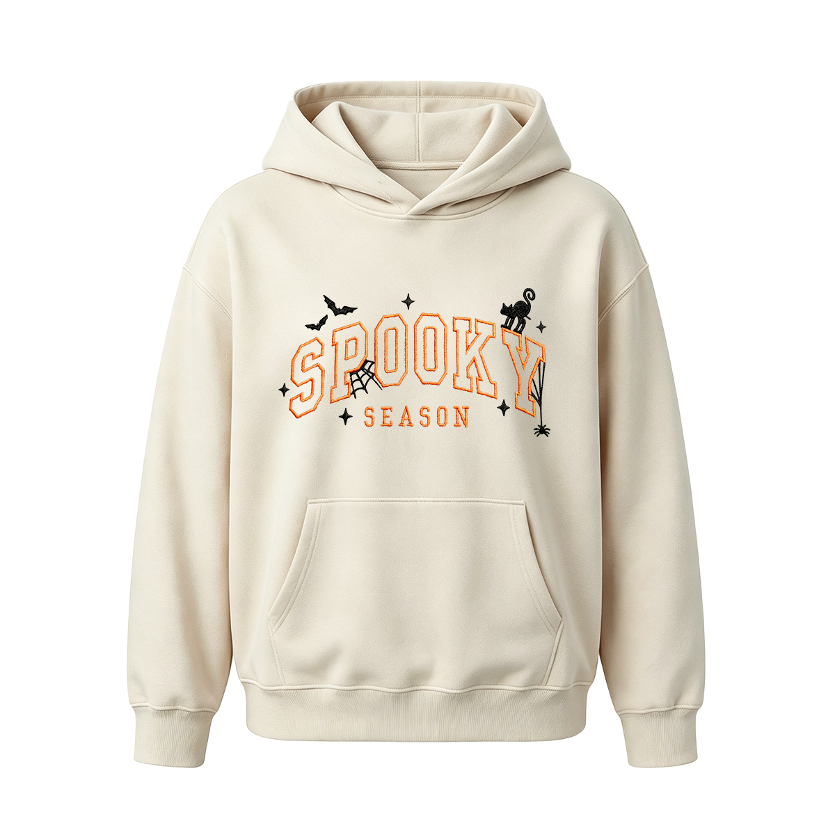 Spooky season embroidered Halloween Hoodie