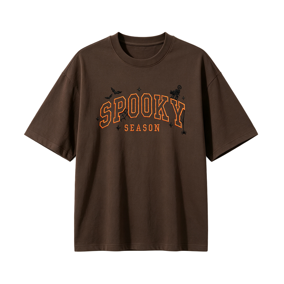 Spooky season embroidered Halloween T-shirt