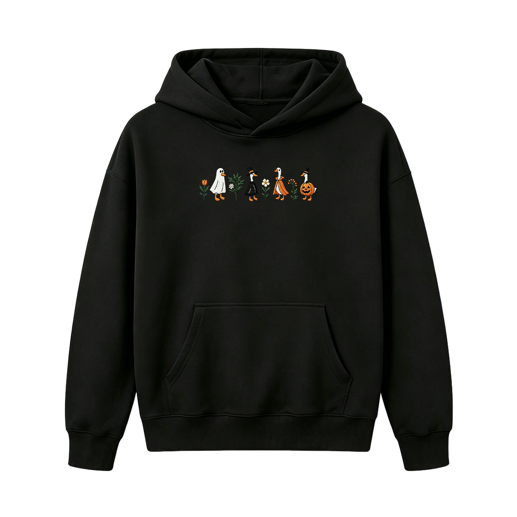 Embroidered Spooky Goose Halloween Hoodie