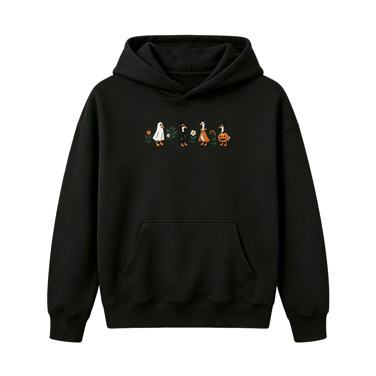 Embroidered Spooky Goose Halloween Hoodie