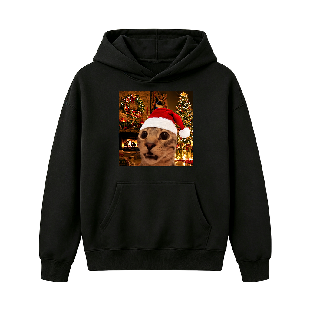 Funny Christmas Cat Oversized T-shirt