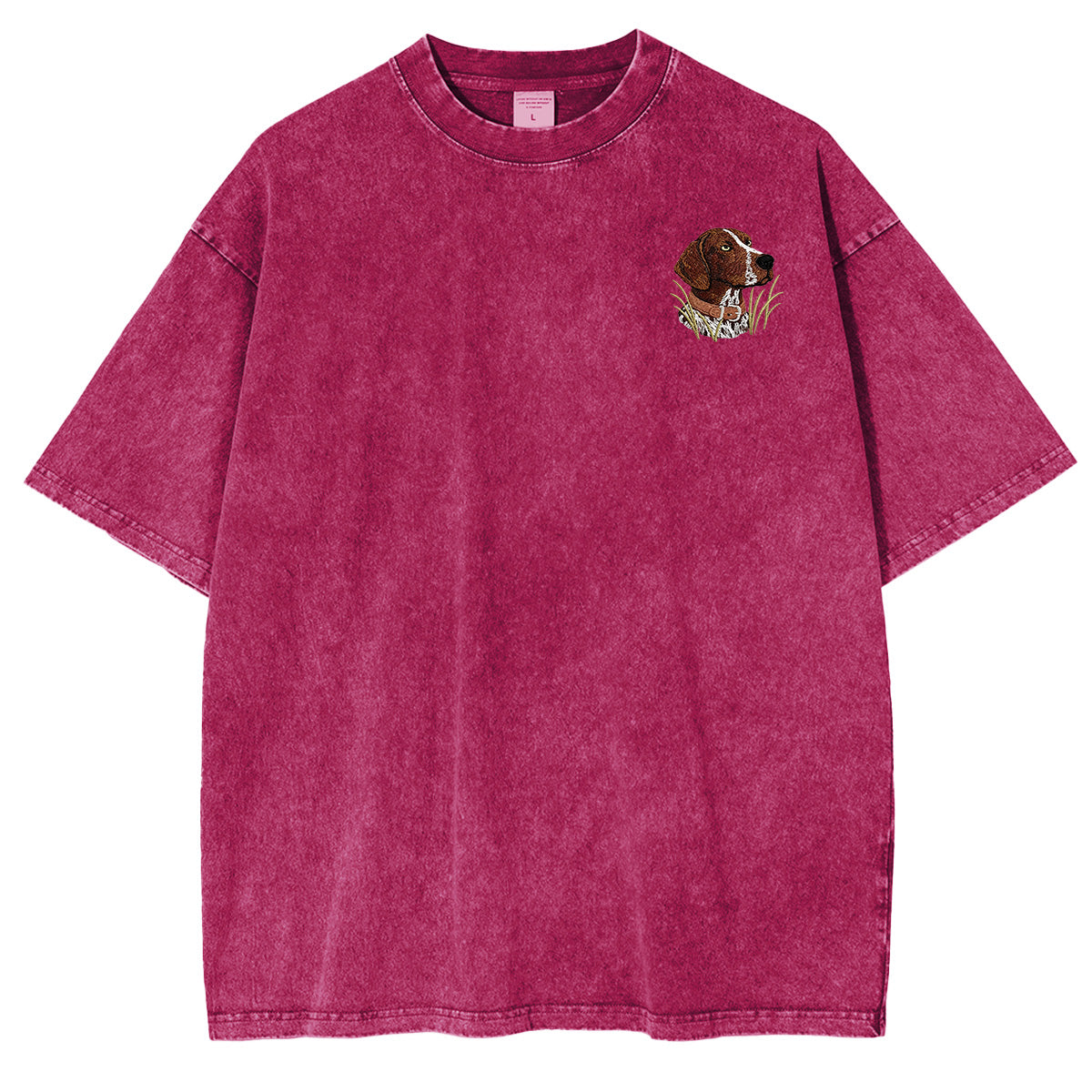 Embroidered German Shorthaired Pointer Washed T-shirt