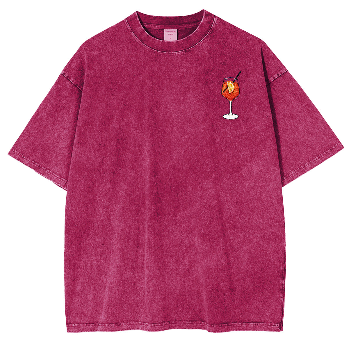 Embroidered Aperol Spritz Washed T-shirt