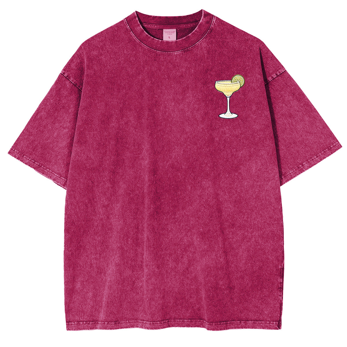 Embroidered Margarita  Washed T-shirt