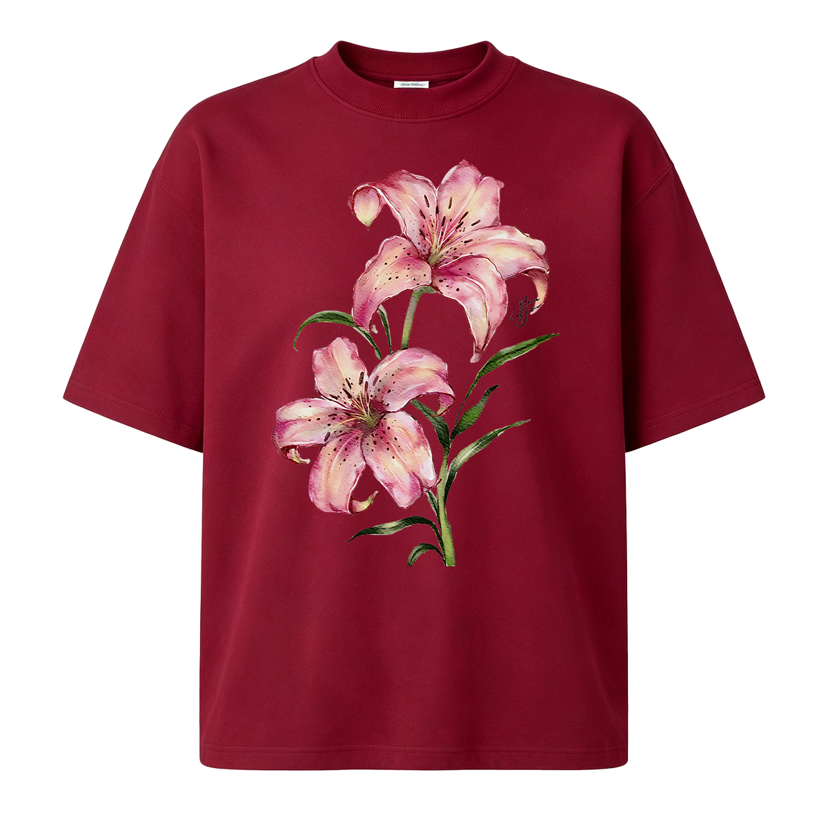 Watercolor lily flowers T-shirt