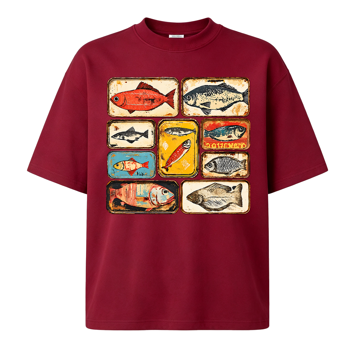 Vintage Tinned Fish Oversized T-shirt