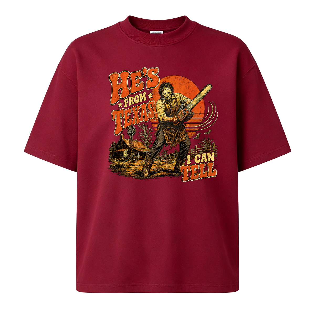 He's From Texas I Can Tell — Slasher Horror T-shirt