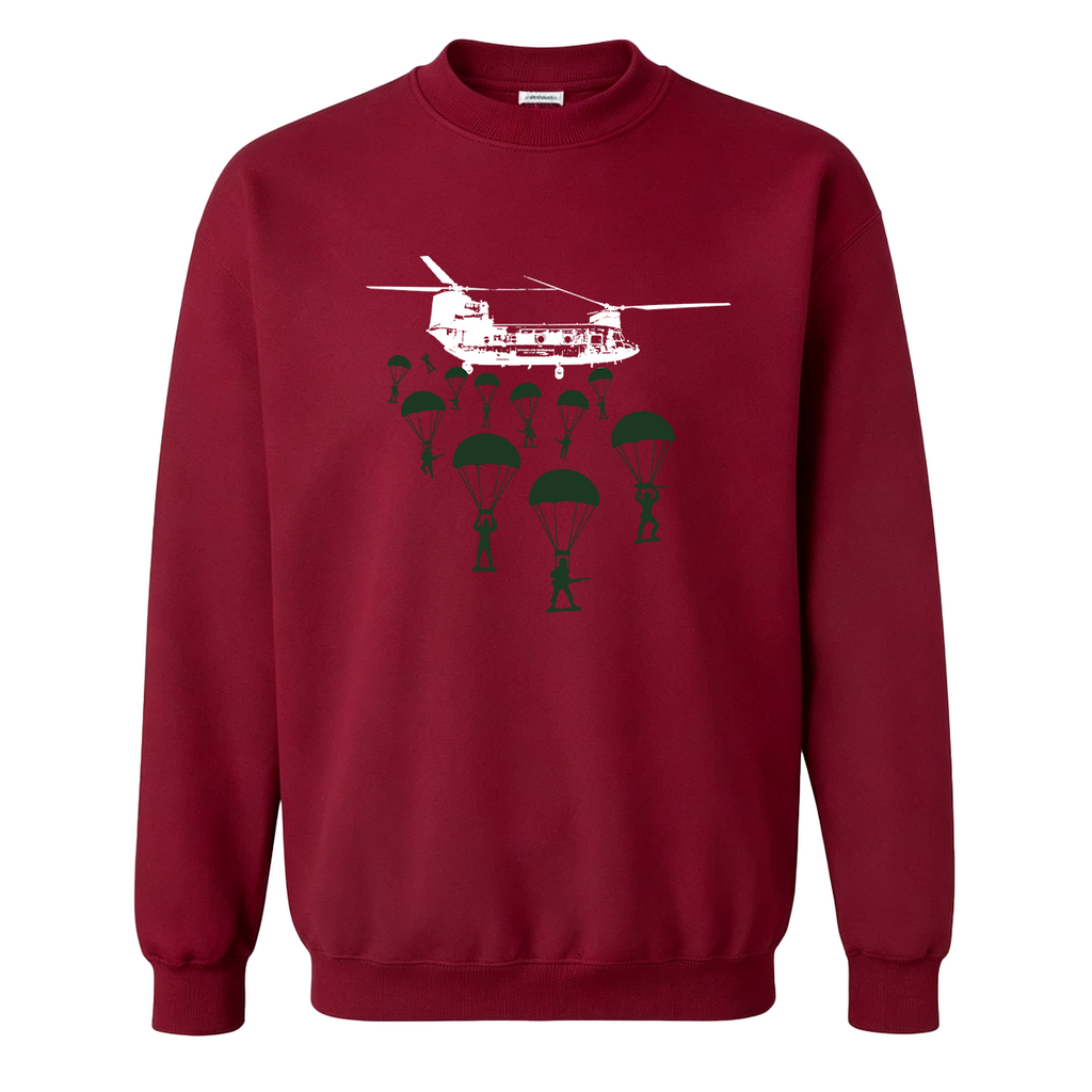 Paratroopers With Chinook Helicopter Oversized T-shirt