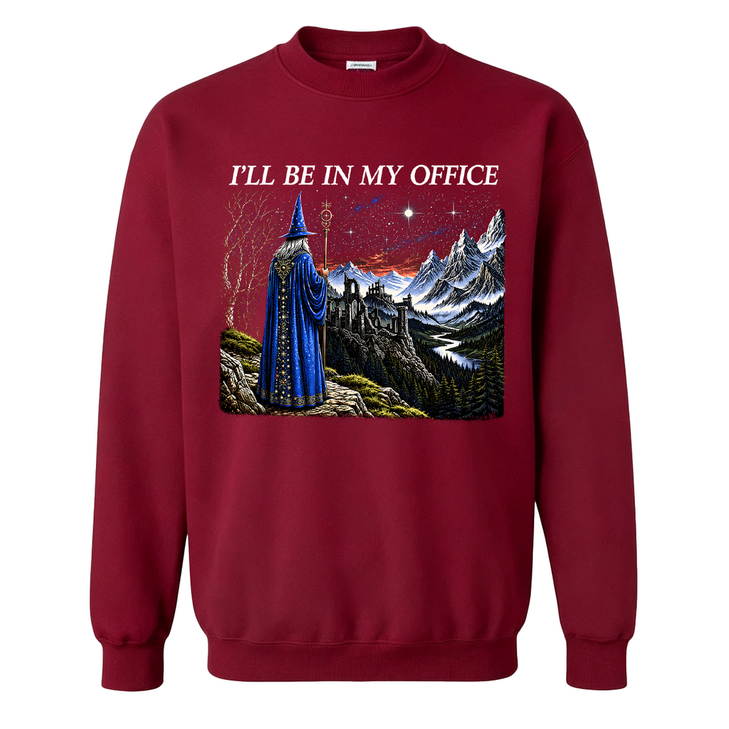 I'll Be In My Office Funny Wizard Fantasy Magic Oversized T-shirt
