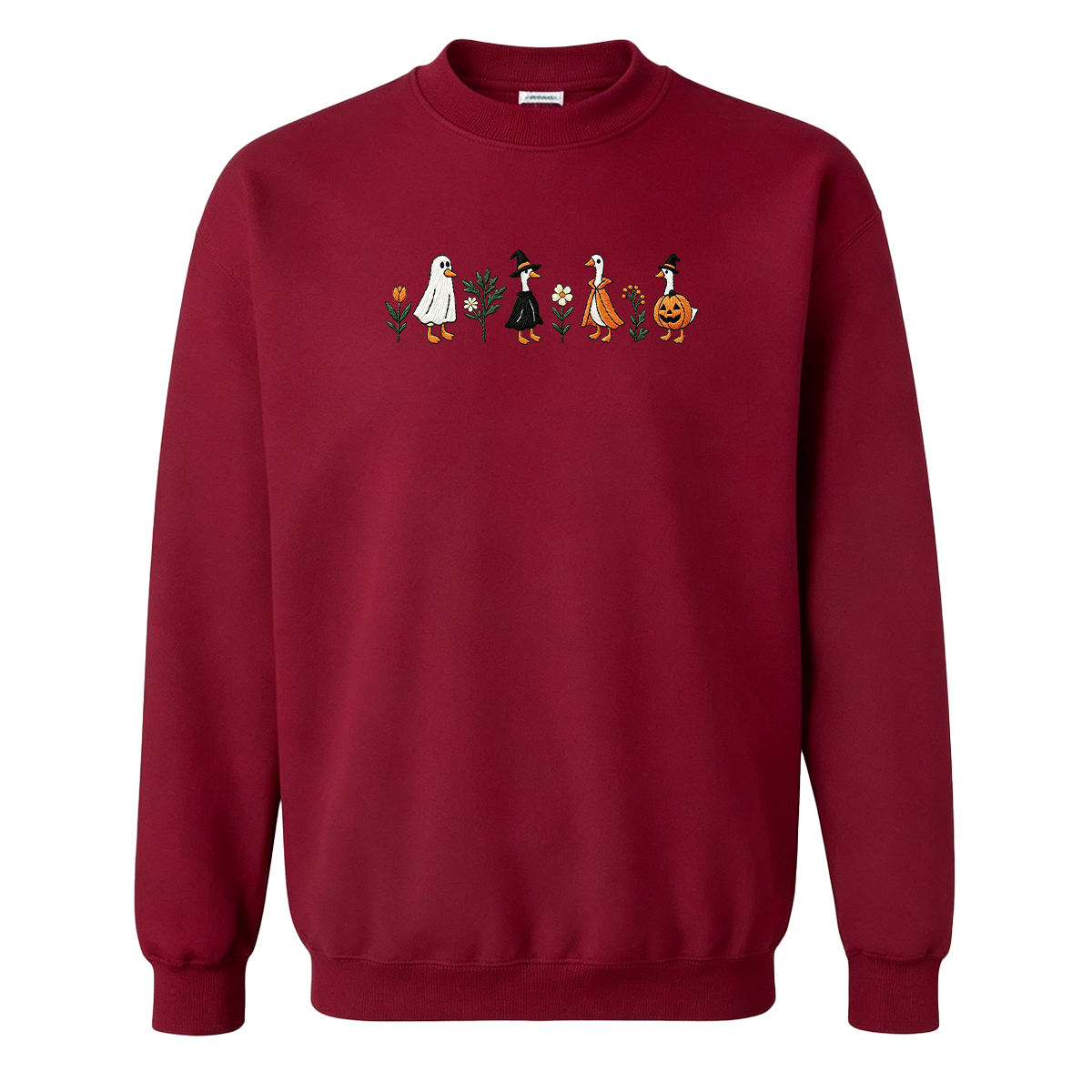 Embroidered Spooky Goose Halloween Sweatshirt