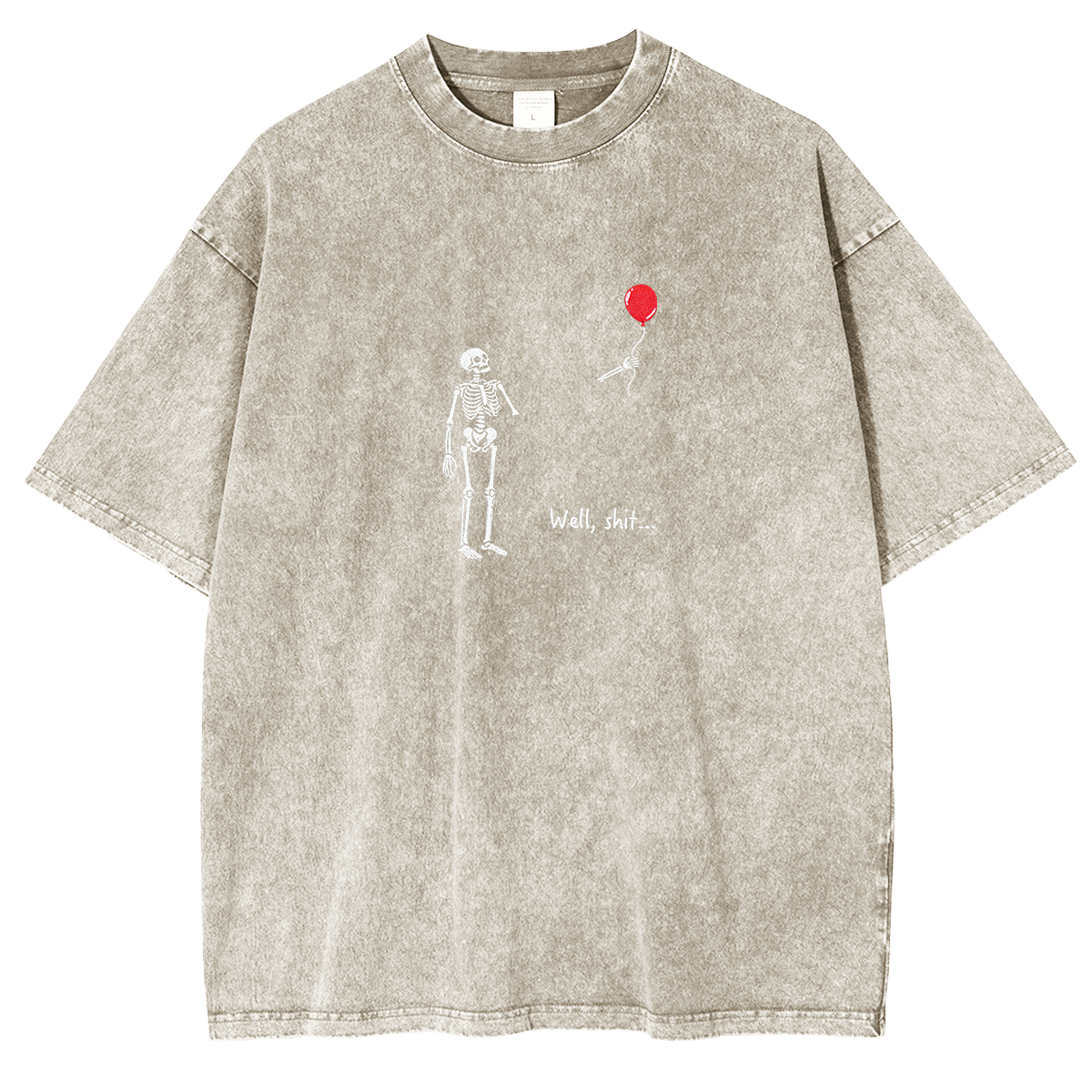 Embroidered Halloween  Weashed Shrit