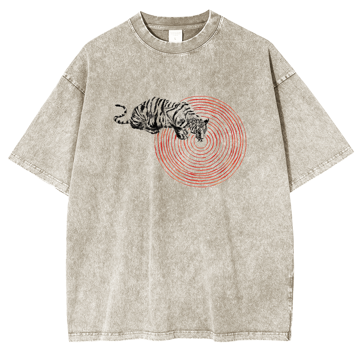 Mconcentric circle Washed T-shirts