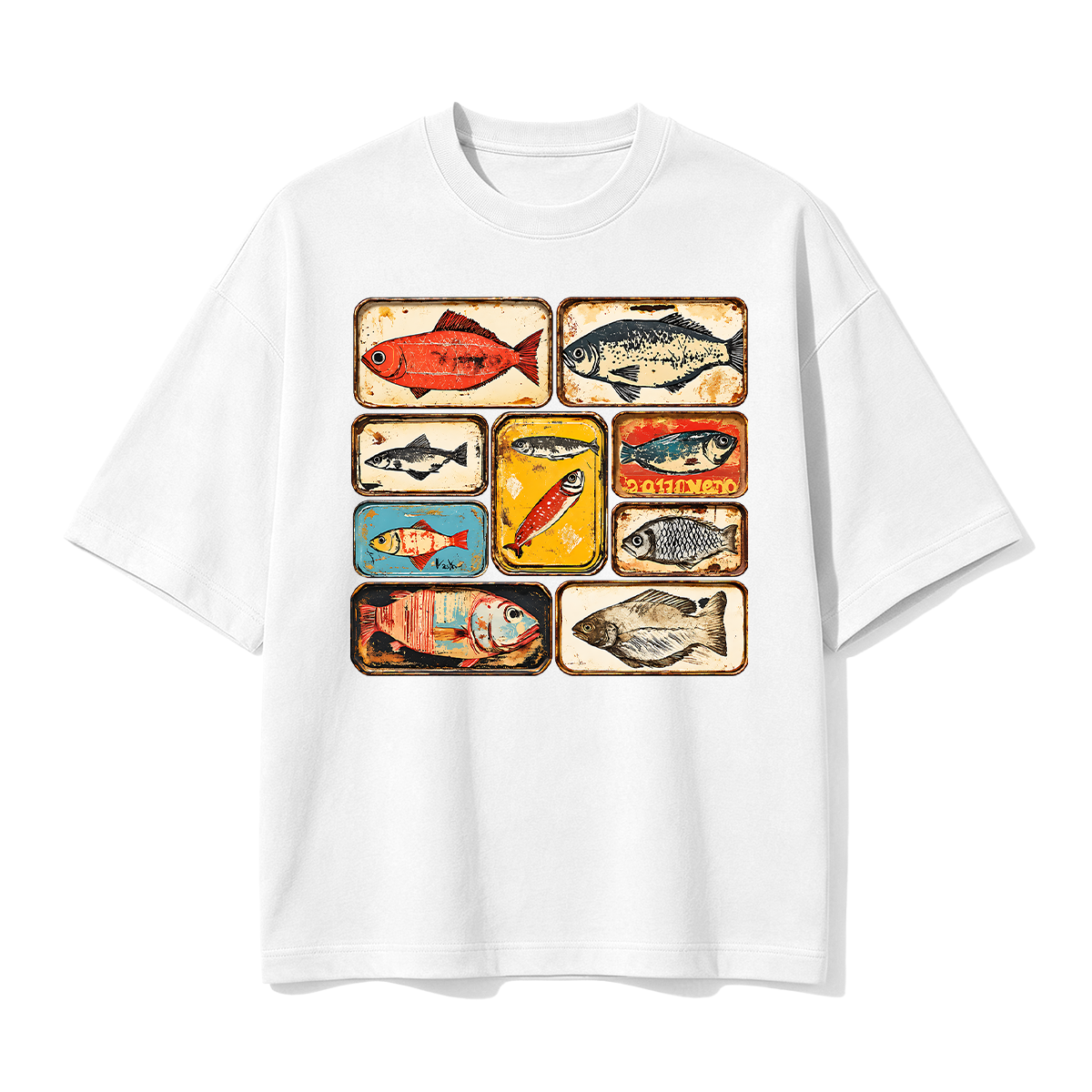 Vintage Tinned Fish Oversized T-shirt