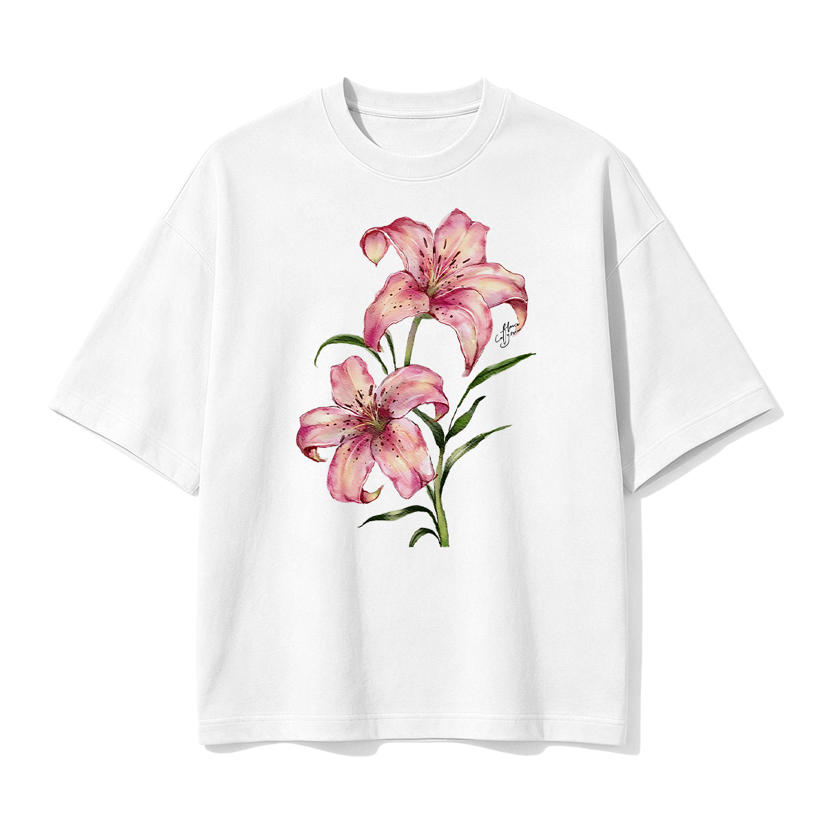 Watercolor lily flowers T-shirt