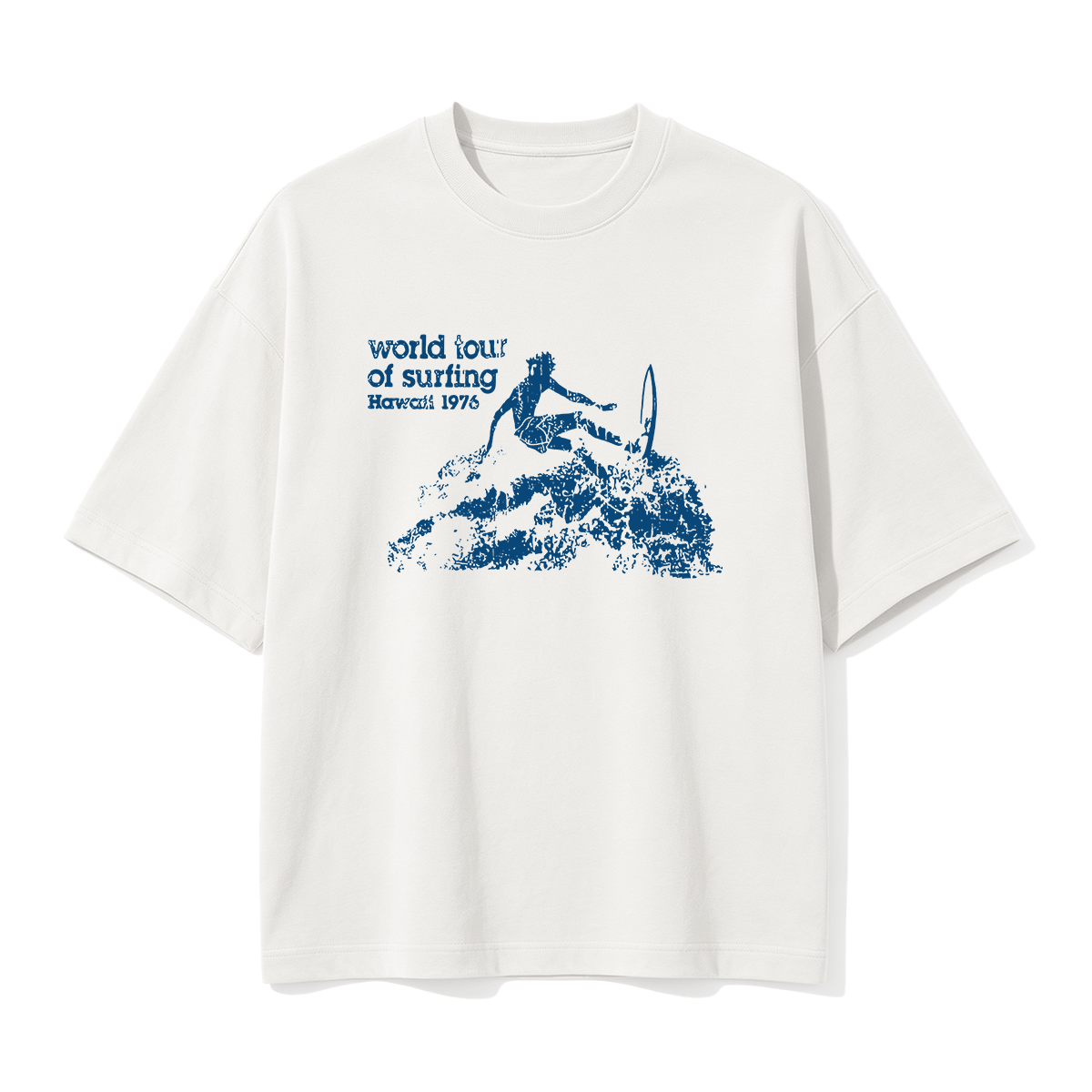 world tour of surfing Hawaii 1976 T-shirt