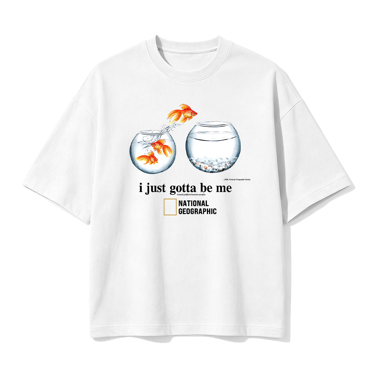 I Just Gotta Be Me Flying Goldfish Oversized T-shirt