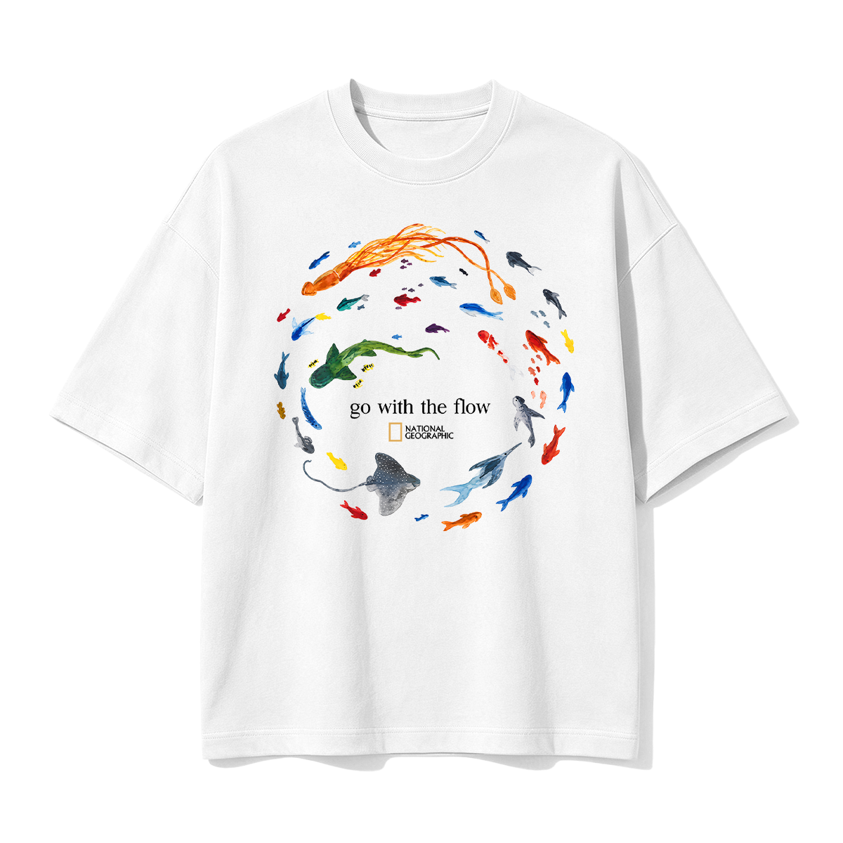 Marine Animals 'Go With The Flow Oversized T-shirt