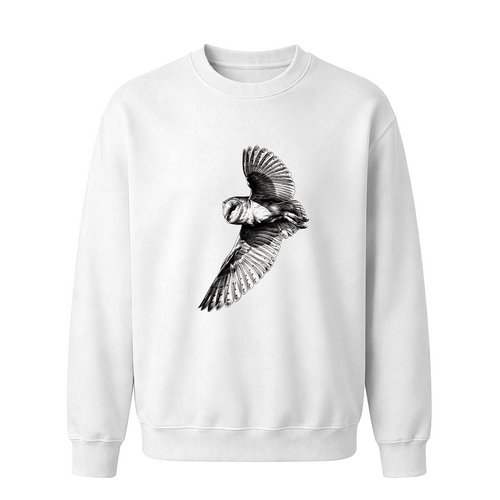 Barn Owl Pencil Sketch Oversized T-shirt