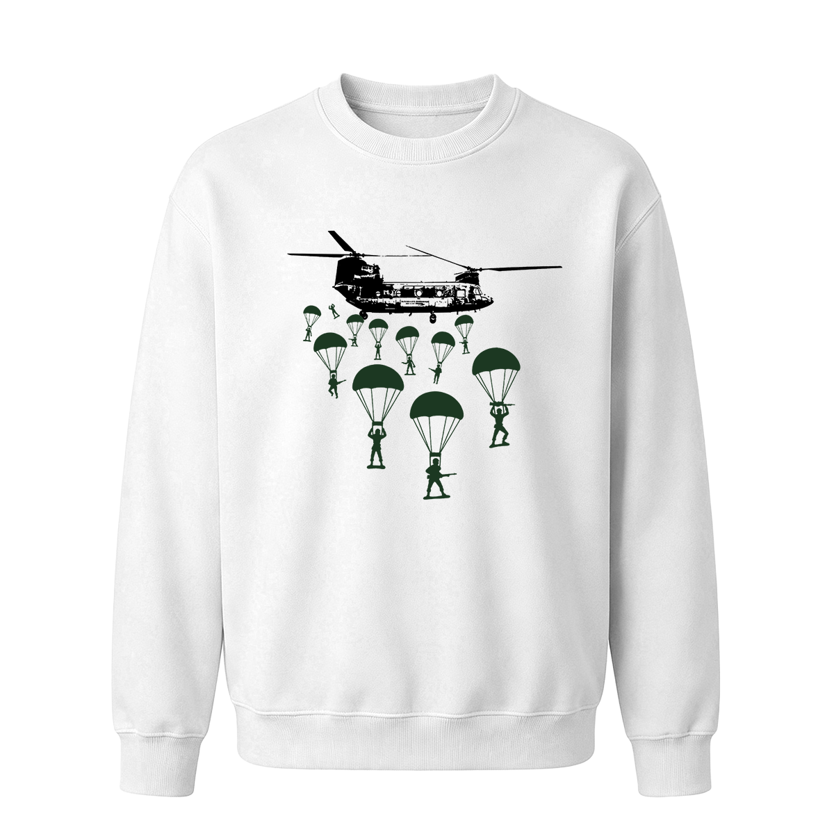 Paratroopers With Chinook Helicopter Oversized T-shirt
