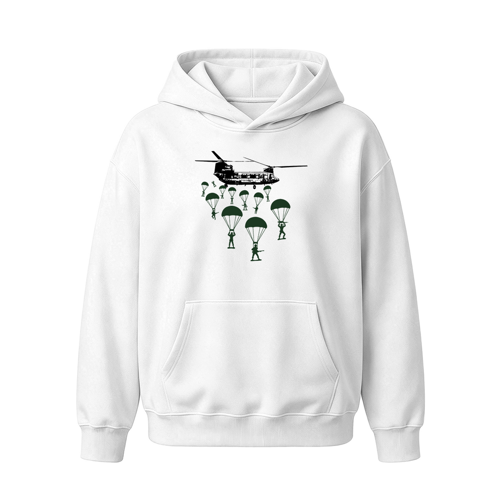 Paratroopers With Chinook Helicopter Oversized T-shirt