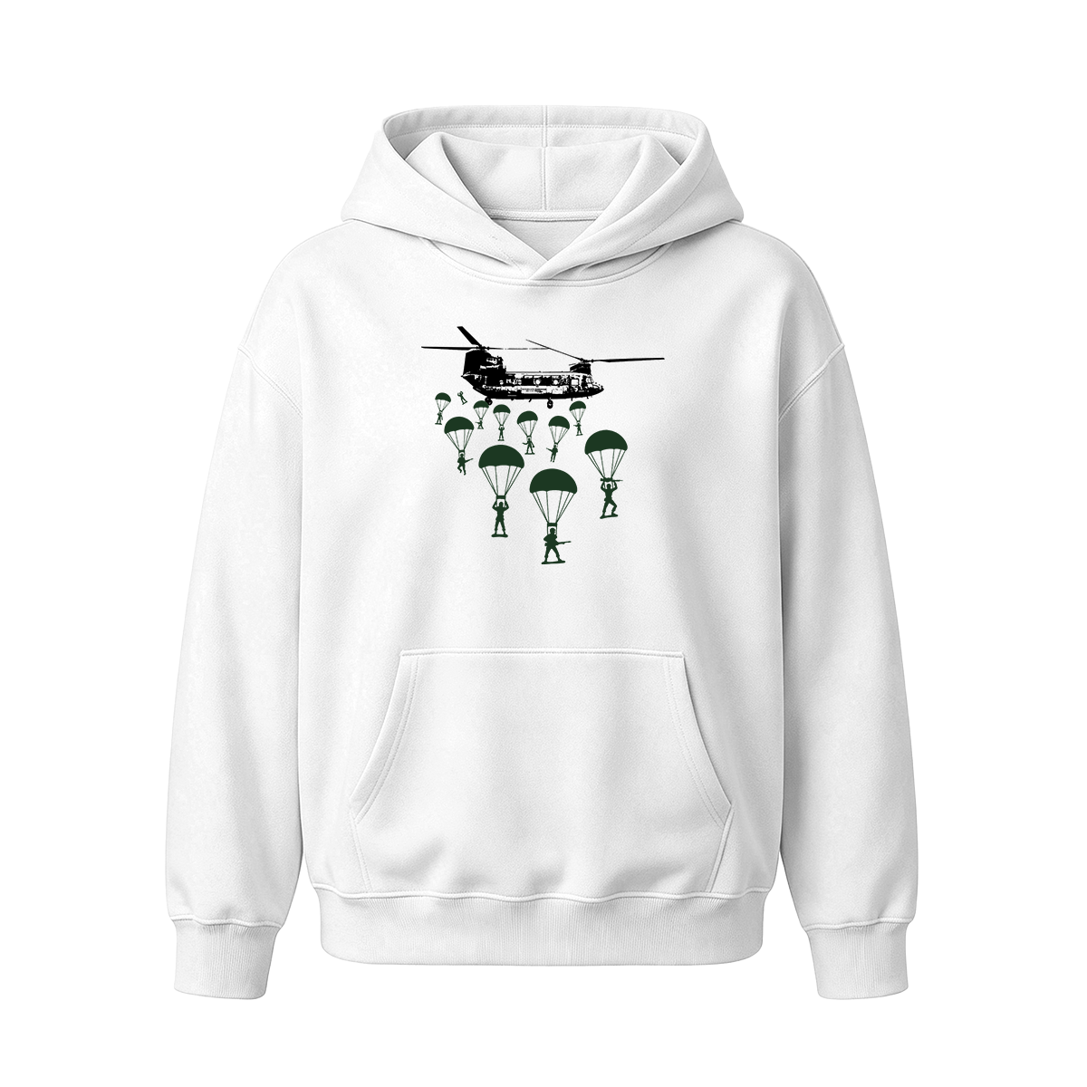 Paratroopers With Chinook Helicopter Oversized T-shirt
