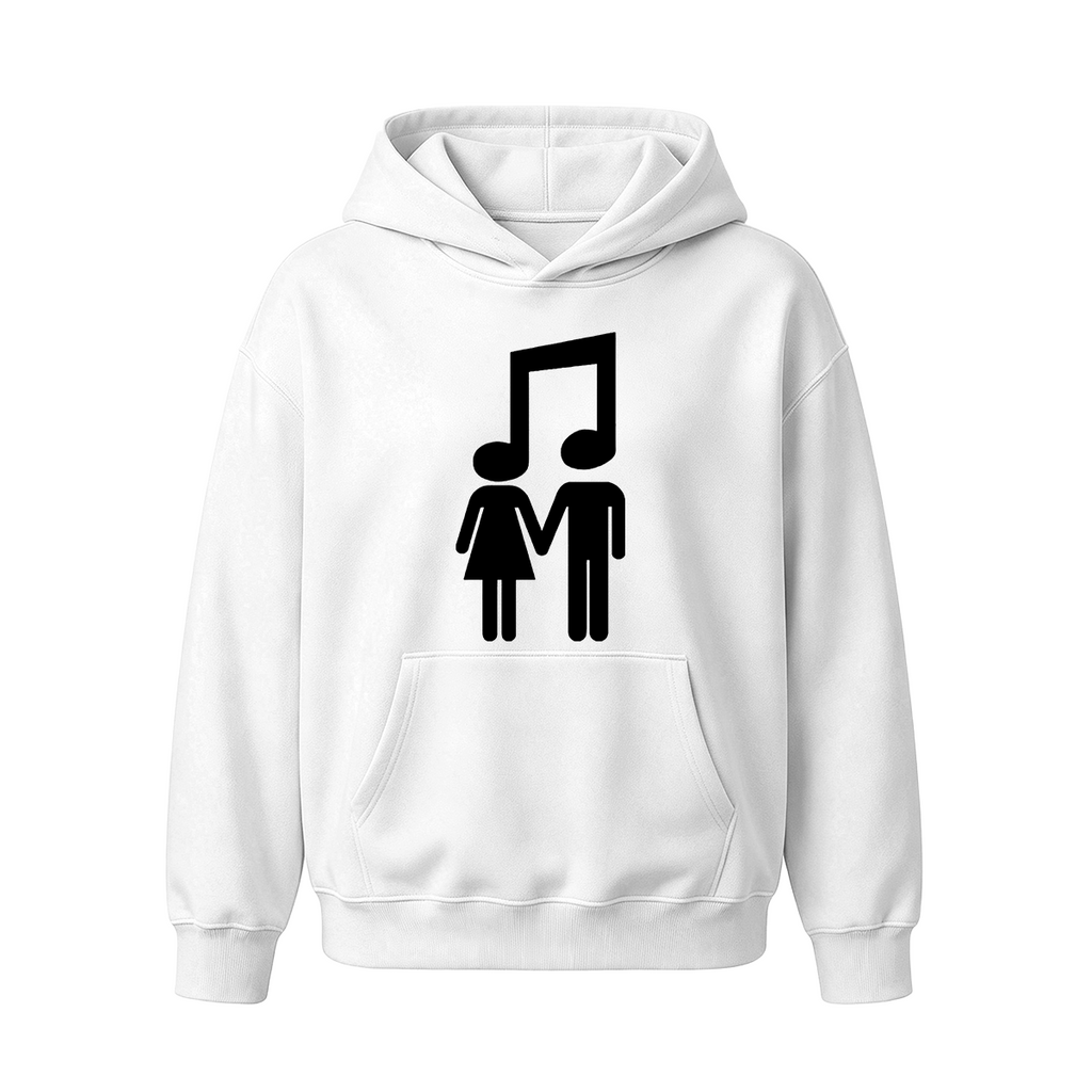 Music Note Couple Oversized T-shirt