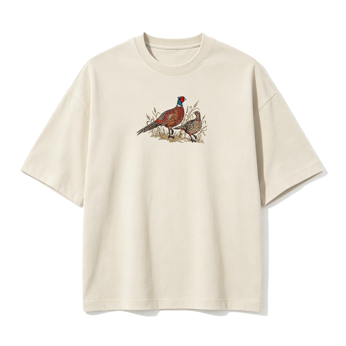 Embroidered Pheasant  T-shirt